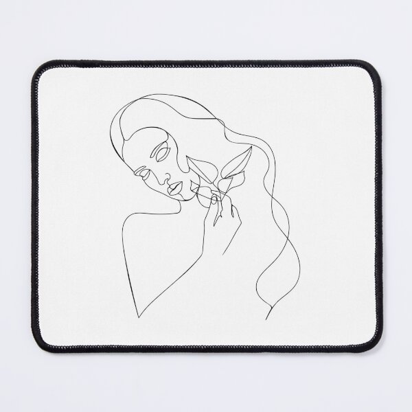 Item preview, Line drawing woman with leaves. designed and sold by Ireneart369.