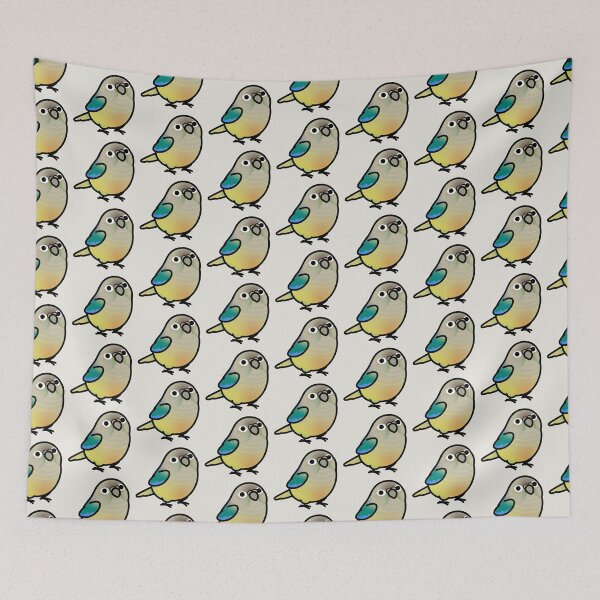 Item preview, Chubby Green Cheek Turquoise Pineapple Conure designed and sold by birdhism.
