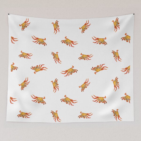 Item preview, Crabs Photo Collage Pattern Design designed and sold by DFLC Prints.