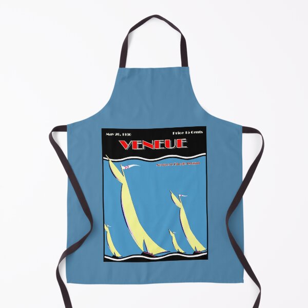 Item preview, VENEUE : Vintage 1930 Magazine Abstract Americas Cup Sailboat Racing Print designed and sold by posterbobs.