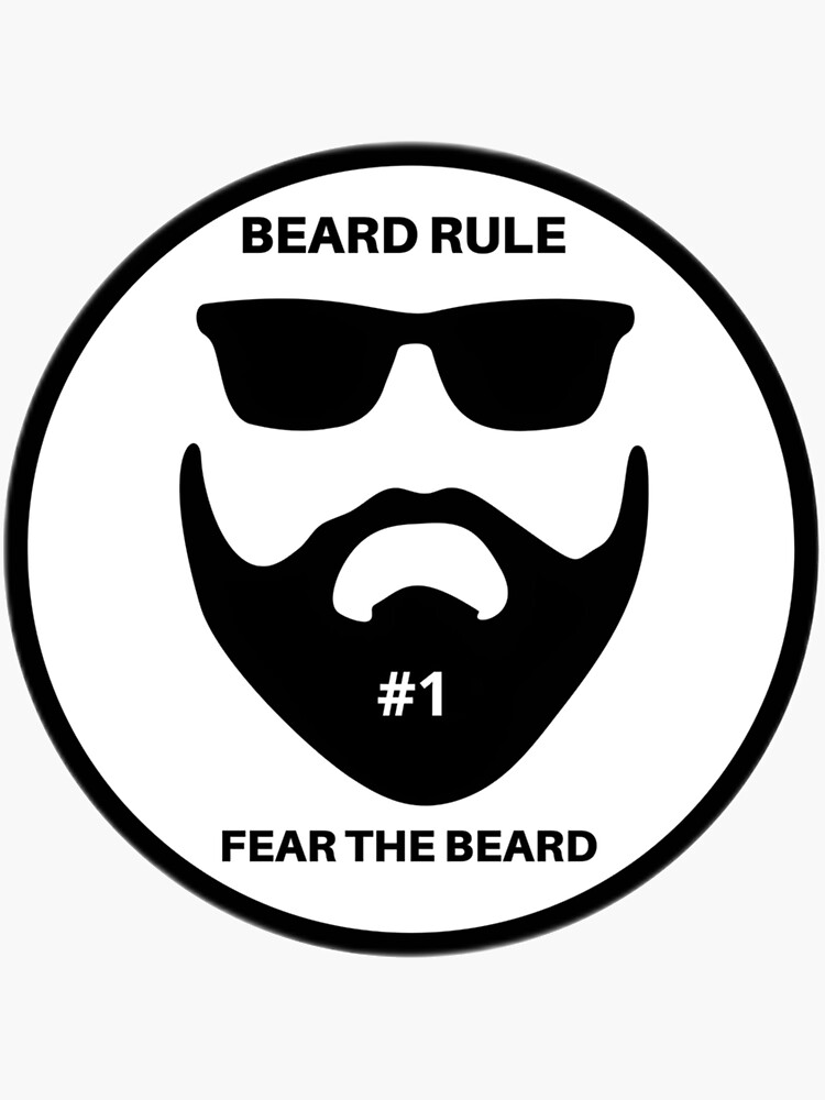 Beard Rule 1 Sticker For Sale By Fashion Loft Redbubble