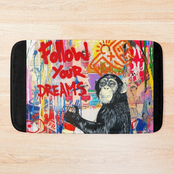 Item preview, Banksy Monkey Follow Your Dreams designed and sold by SharpWallArts.