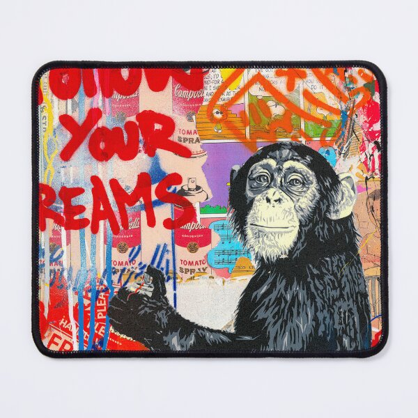 Item preview, Banksy Monkey Follow Your Dreams designed and sold by SharpWallArts.
