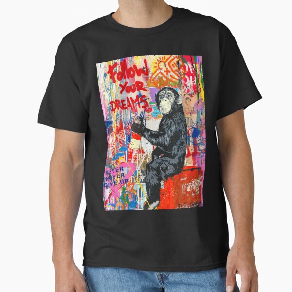 Item preview, Banksy Monkey Follow Your Dreams designed and sold by SharpWallArts.
