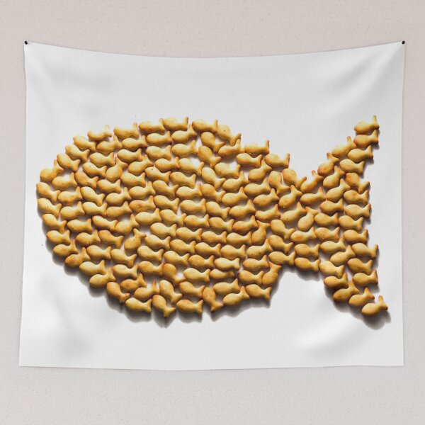 Item preview, Goldfish made of crackers, mosaic yellow designed and sold by PavlovA982.