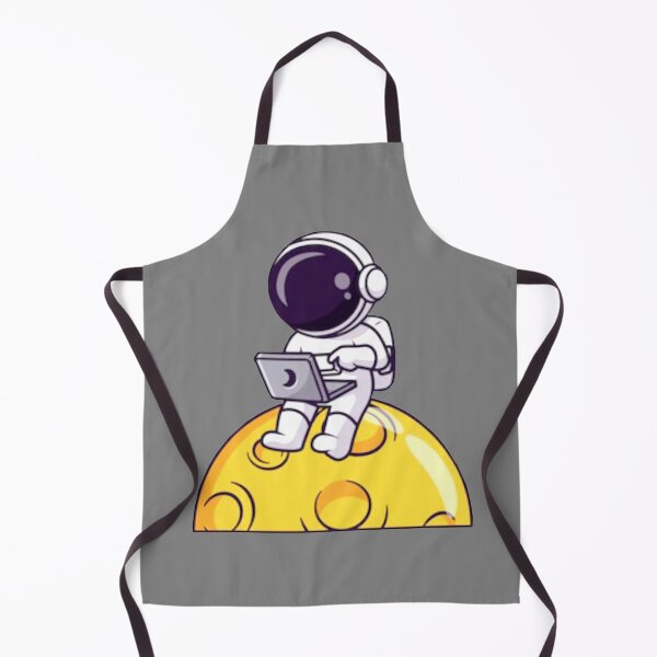 Item preview,   Cute astronaut sitting on the moon using a laptop cartoon designed and sold by BEAUTY ⭐⭐⭐⭐⭐.