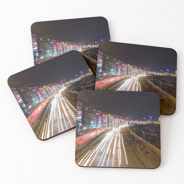 Item preview, Marine Drive the Queen's necklace on the 75th Independence Day of India, modern art, wall art, print, personalised gifts, custom printed gifts designed and sold by CameraDesign.