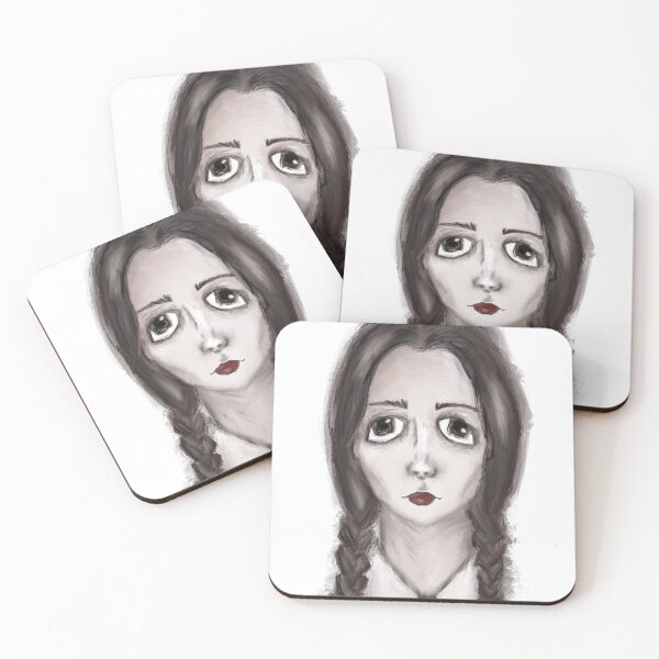 Item preview, wednesday addams art  designed and sold by hauntedbyamelie.