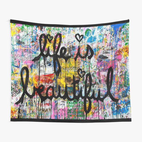 Item preview, Banksy Life Is Beautiful designed and sold by SharpWallArts.