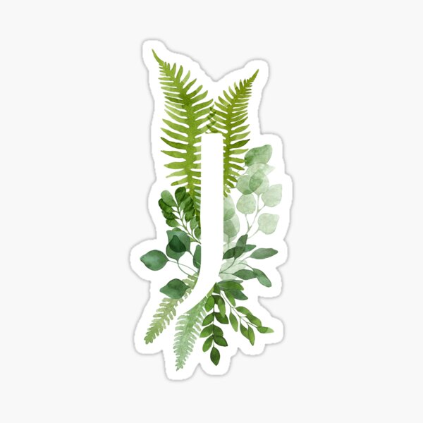 Vista previa del artículo con la obra «Letra floral J», diseñado y vendido por helga-wigandt.