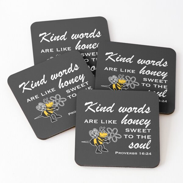Item preview, Christian Design - Kind Words are like Honey Sweet to the Soul - Proverbs 16 verse 24 designed and sold by simplydesignart.