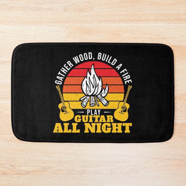 Artikelvorschau, Campfire Play Guitar Funny Lagerfire Romance Camping entworfen und verkauft von StrongShirts.