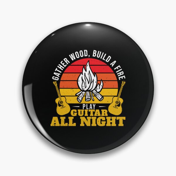 Artikelvorschau, Campfire Play Guitar Funny Lagerfire Romance Camping entworfen und verkauft von StrongShirts.