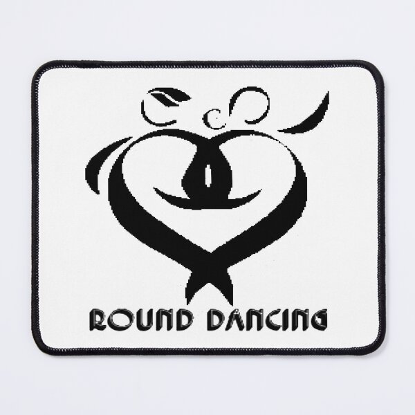 Item preview, Round Dancing Heart BLK designed and sold by Square Dancing Gifts & Merchandise.