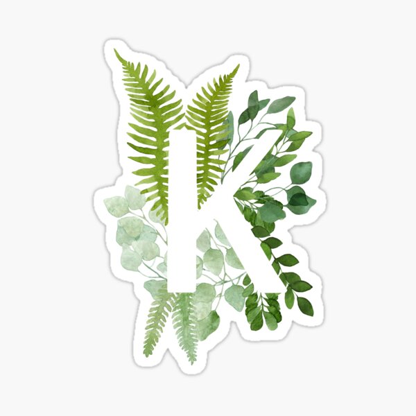 Item preview, Floral letter K designed and sold by helga-wigandt.