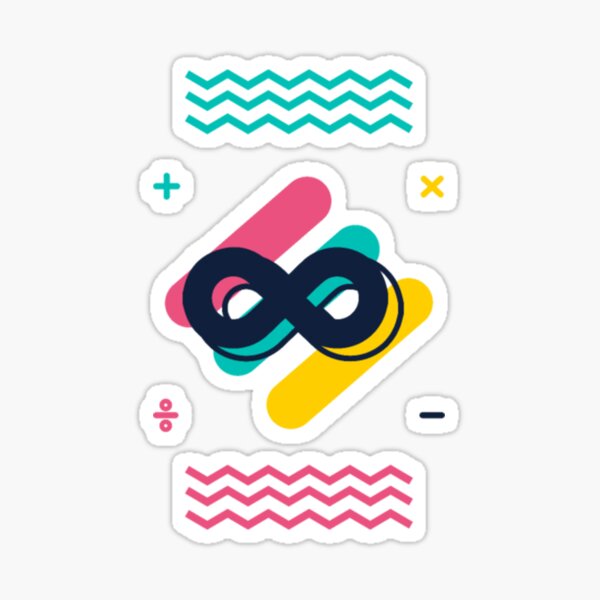 Math Symbol Infinity Add Subtract Multiply Divide Sticker For Sale By Morisotan Redbubble