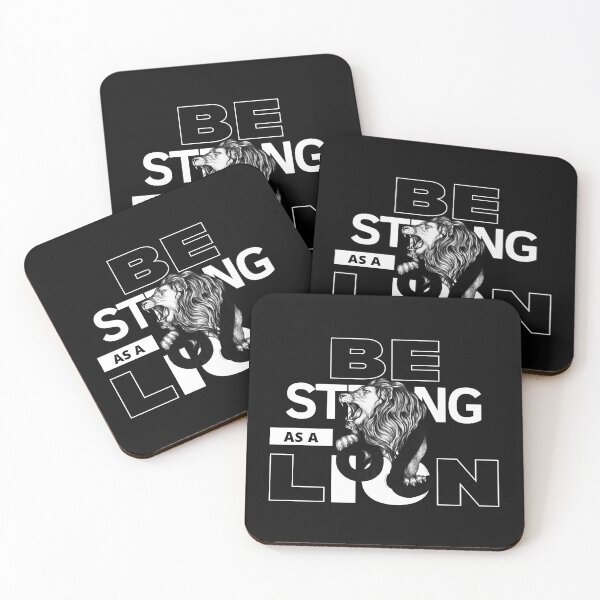 Item preview, Be Strong As a Lion funny animal quote designed and sold by Ay-mane.