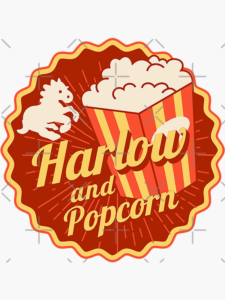 "Harlow And Popcorn" Sticker for Sale by frigamribe88 | Redbubble