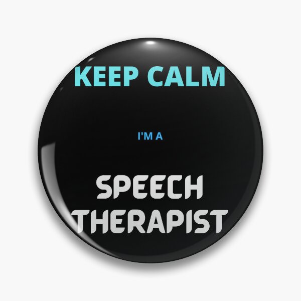 Item preview, Keep Calm I'm a Speech Therapist Hearts: Blue and White designed and sold by CuteMaster.