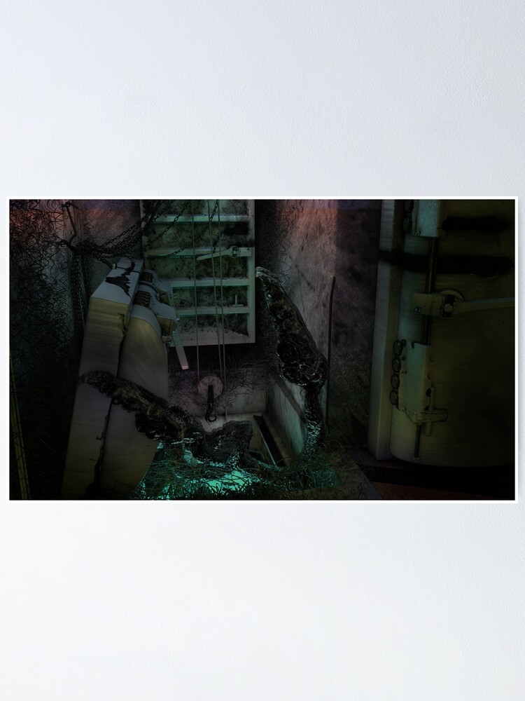 Alternate view of Creature in the dark Poster