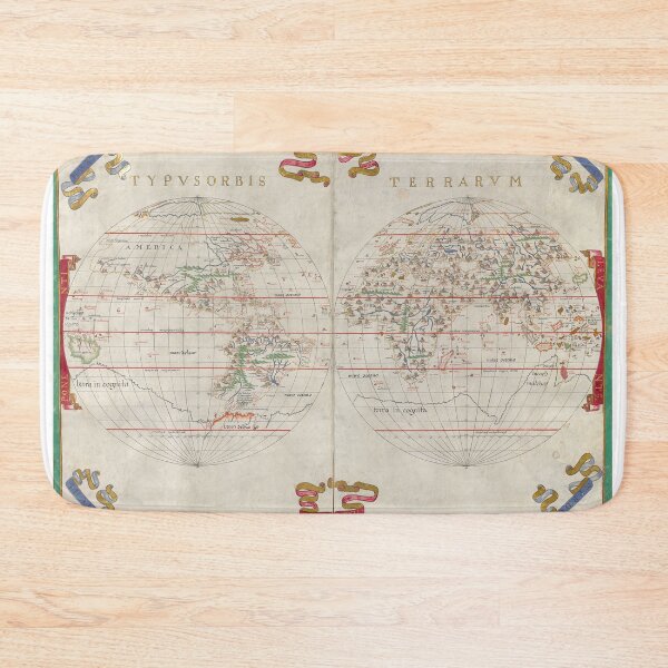 Item preview, Orbis Terrarum by Joan Martines - Map of the World - Ancient Manuscript Atlas - 1587 Vintage Map designed and sold by Vintage-TM.