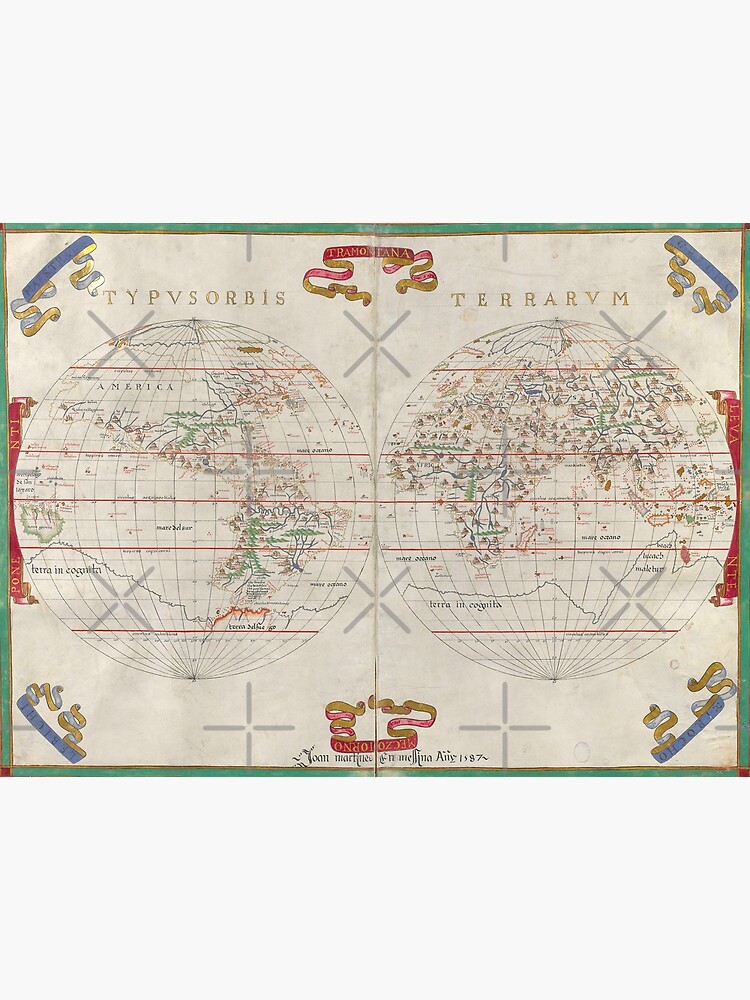 "Orbis Terrarum by Joan Martines Map of the World Ancient