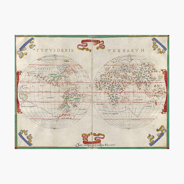 "Orbis Terrarum by Joan Martines Map of the World Ancient