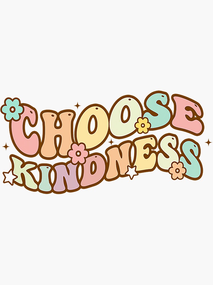 Retro Vintage Choose Kindness Lover Spiritual Women Girls Sticker For Sale By Frontvernacular 6385