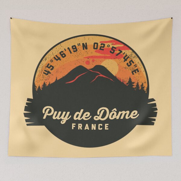 Item preview, Puy de Dôme France Volcano Souvenirs Badge designed and sold by mountainfad.