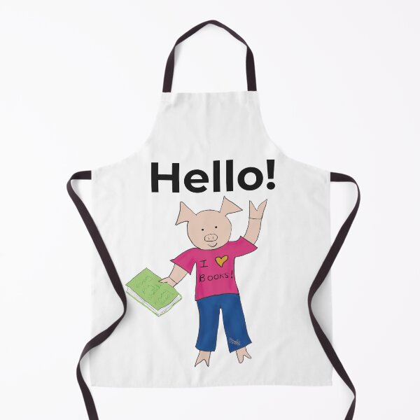 Item preview, Hello! I love books and reading! Cute introvert pig. Reader designed and sold by PiggingJapan.