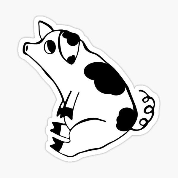 Sitting Pig Sticker
