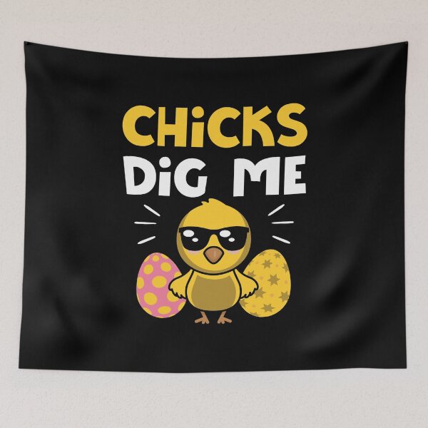 Item preview, Chicks Dig Me Men Boys Funny Easter Egg Hunting designed and sold by haselshirt.