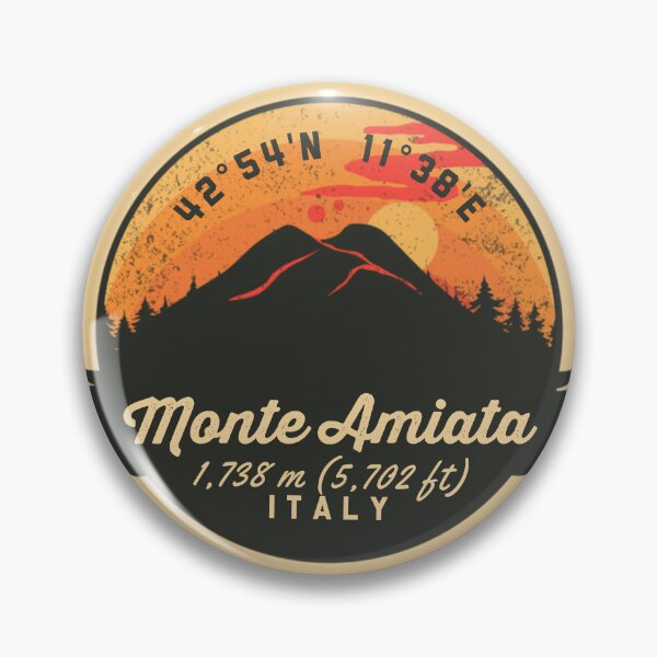 Item preview, Monte Amiata Italy Volcano Souvenirs Badge designed and sold by mountainfad.