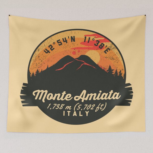 Item preview, Monte Amiata Italy Volcano Souvenirs Badge designed and sold by mountainfad.