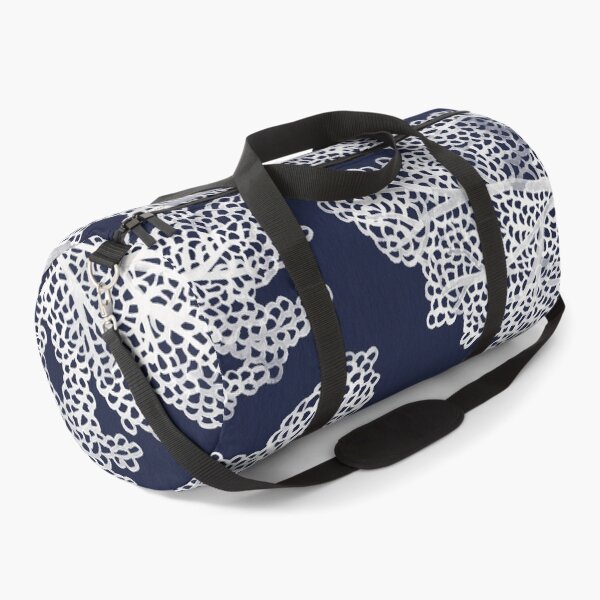 Item preview, Sea Fan Coral – White on Navy designed and sold by Cat Coquillette.