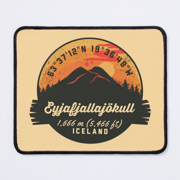 Item preview, Eyjafjallajökull Iceland Volcano Souvenirs Badge designed and sold by mountainfad.