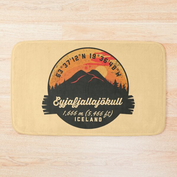 Item preview, Eyjafjallajökull Iceland Volcano Souvenirs Badge designed and sold by mountainfad.