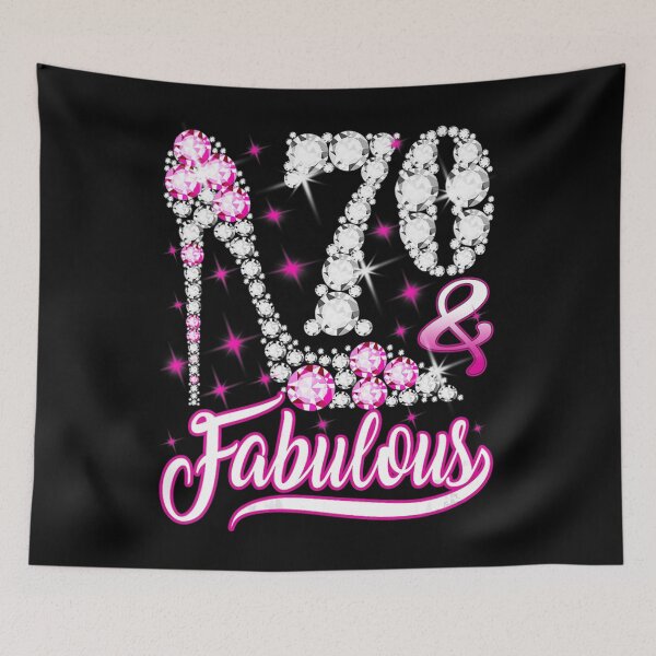 Item preview, Womens 70 Years Old Gifts 70 & Fabulous 70th Birthday Pink Diamond V-Neck designed and sold by scrawnymisfit85.
