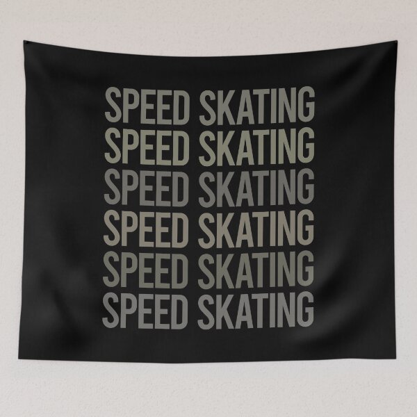Item preview, Gray Text Art Speed Skating Skate Skater designed and sold by TarynBrown3126.