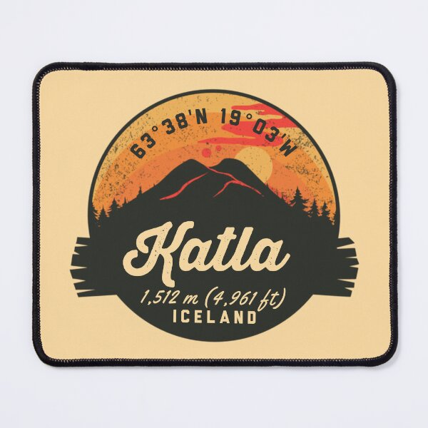 Item preview, Katla Iceland Volcano Souvenirs Badge designed and sold by mountainfad.