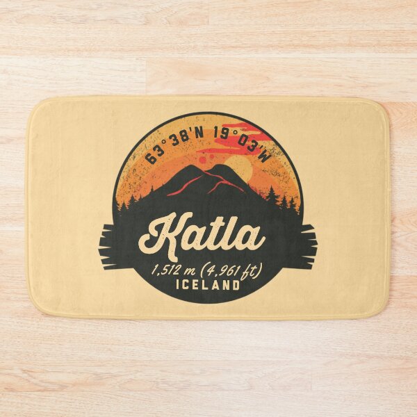 Item preview, Katla Iceland Volcano Souvenirs Badge designed and sold by mountainfad.