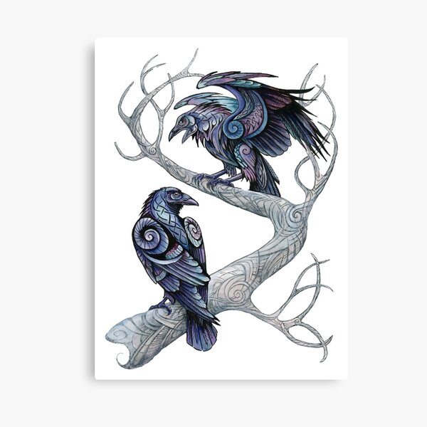Hugin and Munin Canvas Print