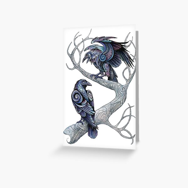 Hugin and Munin Greeting Card