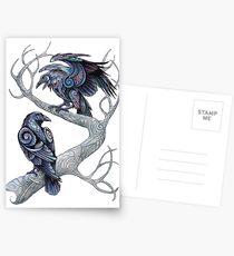Postales Hugin y Munin