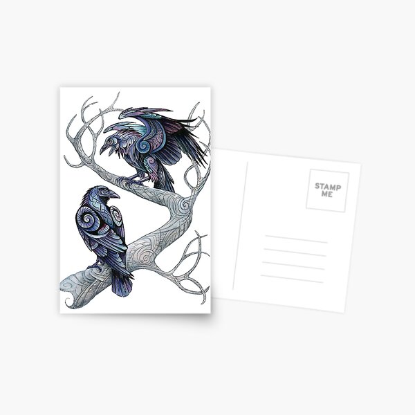 Hugin and Munin Postcard