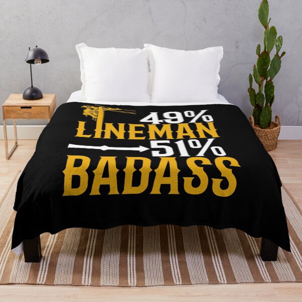 Item preview, 49% Lineman 51% Badass designed and sold by TeesYouWant.