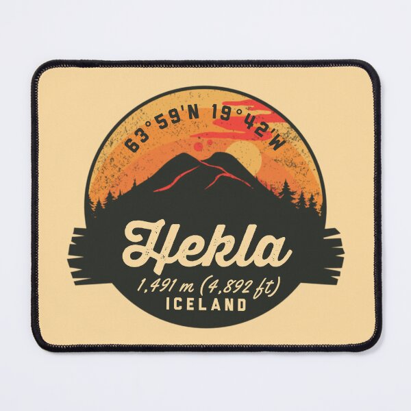 Item preview, Hekla Iceland Volcano Souvenirs Badge designed and sold by mountainfad.