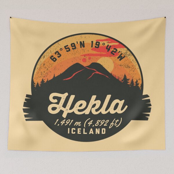 Item preview, Hekla Iceland Volcano Souvenirs Badge designed and sold by mountainfad.