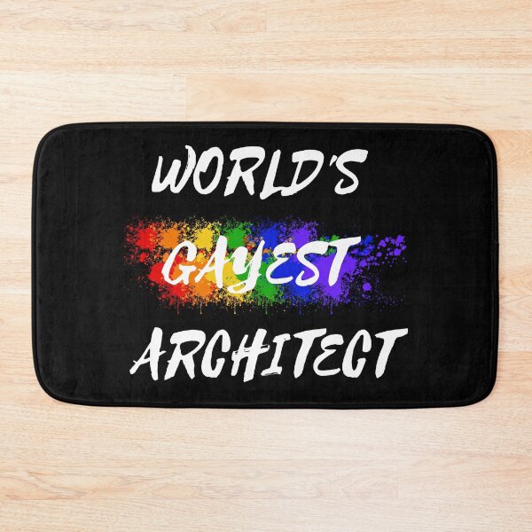 Item preview, World's Gayest Architect Rainbow Colors For Proud Gay Architects In Black designed and sold by LuckyKermit.