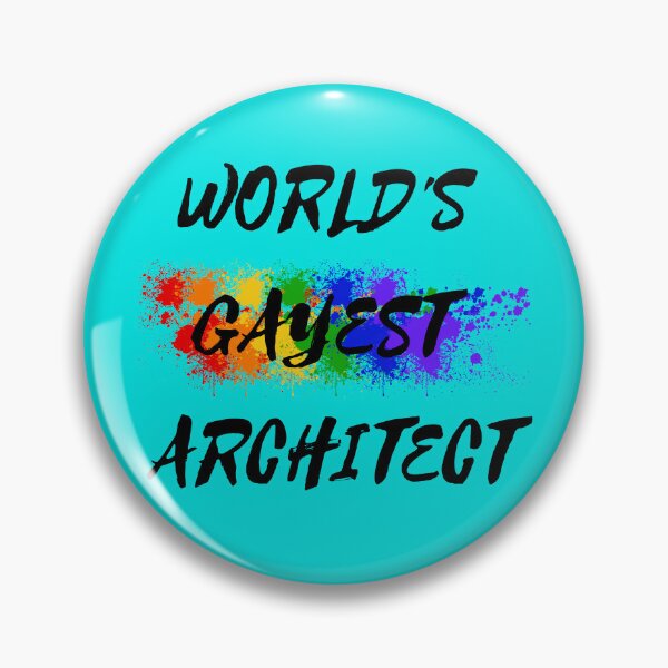 Item preview, World's Gayest Architect Rainbow Colors For Proud Gay Architects In Cyan designed and sold by LuckyKermit.